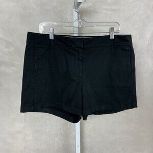 J. Crew 4" Stretch Chino Black Shorts Plus Size 14 NWT